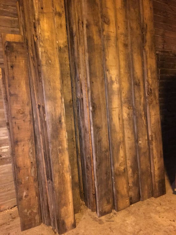 100 Bf 72 Rf Of 1919 Vintage 2x10 Reclaimed Douglas Fir Rough Cut Faced Truss Planking In Quantity Perfect For Trestle Table Or Furniture