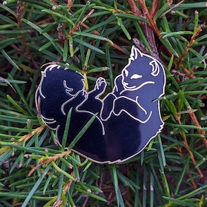 Obi Cat enamel pin | Black cat pin