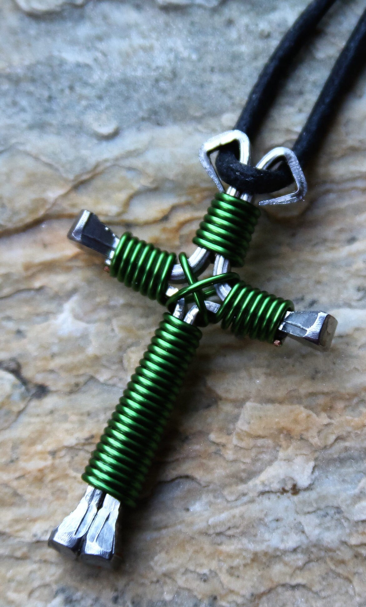 WESTERN Horseshoe Nail Cross NECKLACES 4 NAILS Adjustable Etsy