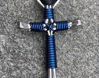 NECKLACES NAIL CROSS  Ships Free (10 Pack) Great for Youth Gifts  - Pick any colors-  has adjustable black cord- Pick 10 necklaces