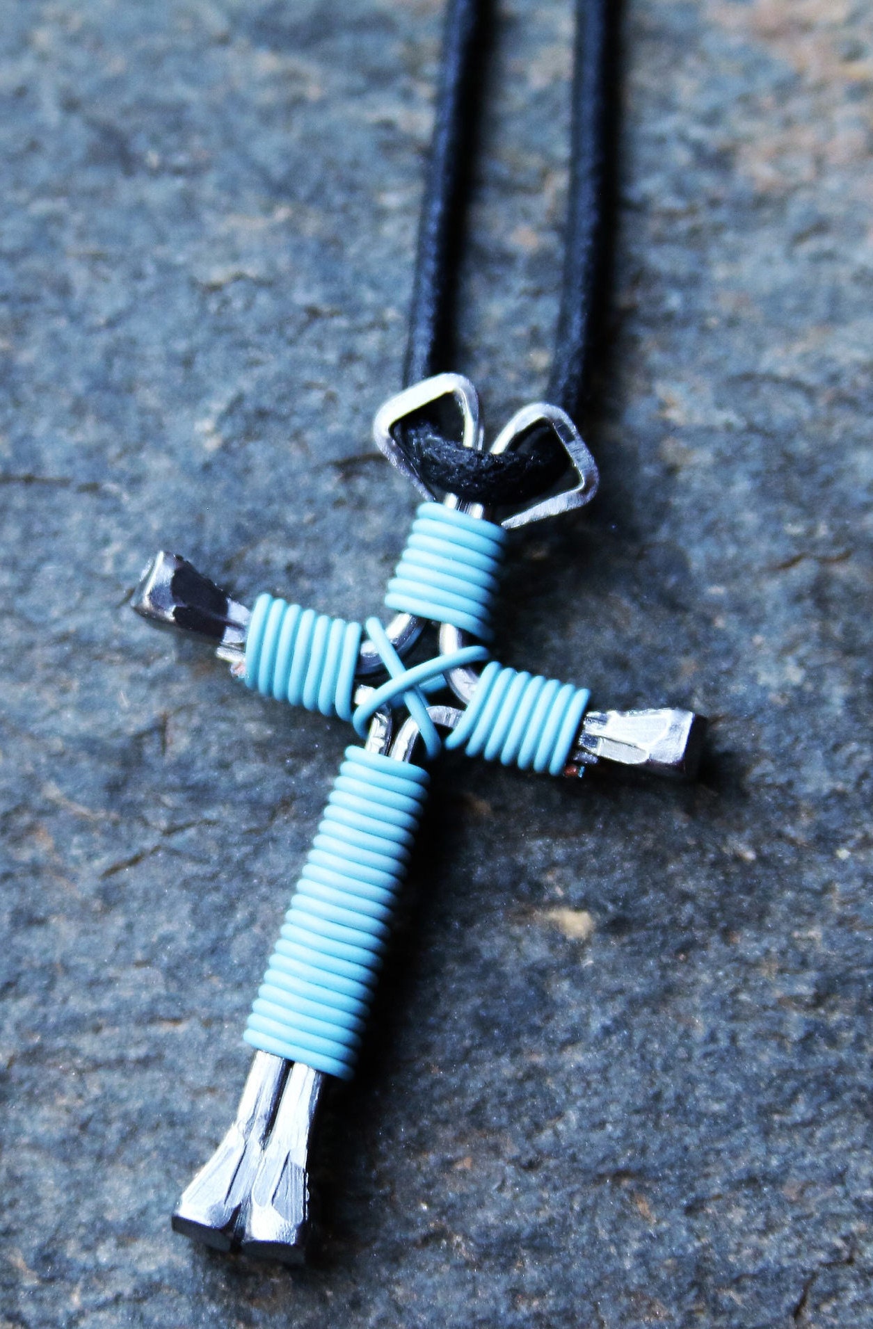 WESTERN Horseshoe Nail Cross NECKLACES 4 NAILS Adjustable Etsy