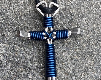 NECKLACES, Western Horseshoe Nail Cross- Great Youth Gifts *adjustable cords- *Lots of colors to choose from, solid or mixed