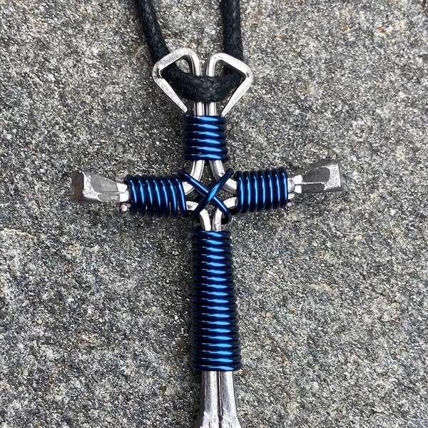 NECKLACES, Western Horseshoe Nail Cross- Great Youth Gifts *adjustable cords- *Lots of colors to choose from, solid or mixed