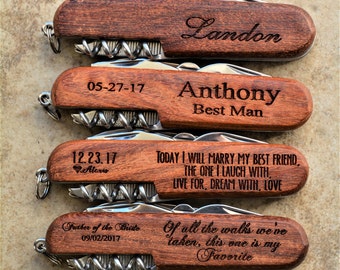 Ring Bearer Gift, Engraved Pocket Knife, Personalized Groomsmen Gift, Ring Bearer Idea, Personalized Wedding Favor, Knife Wedding Party Gift
