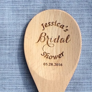 Bridal Shower Gift, Personalized Spoon, Bridal Shower Favor, Spoon Wedding Favor, Wood Wedding Favor, Wedding Gift, Bridesmaids Favor Gift