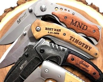 Mens Valentines Gift, Boyfriend Gift, Custom Knife, Engraved Pocket Knife Gift, Customized Hunting Knife, Dad Gift, Outdoor Camping Knife