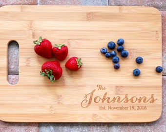 Personalized Cutting Board, Custom Cutting Board, Personalized Wedding Gift, Engraved Board, Housewarming Gift, Anniversary Gift, Engagement
