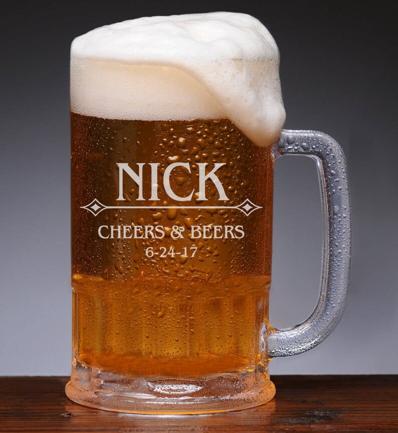 Personalized Groomsmen Gifts Groomsmen Beer Glasses Engraved Etsy