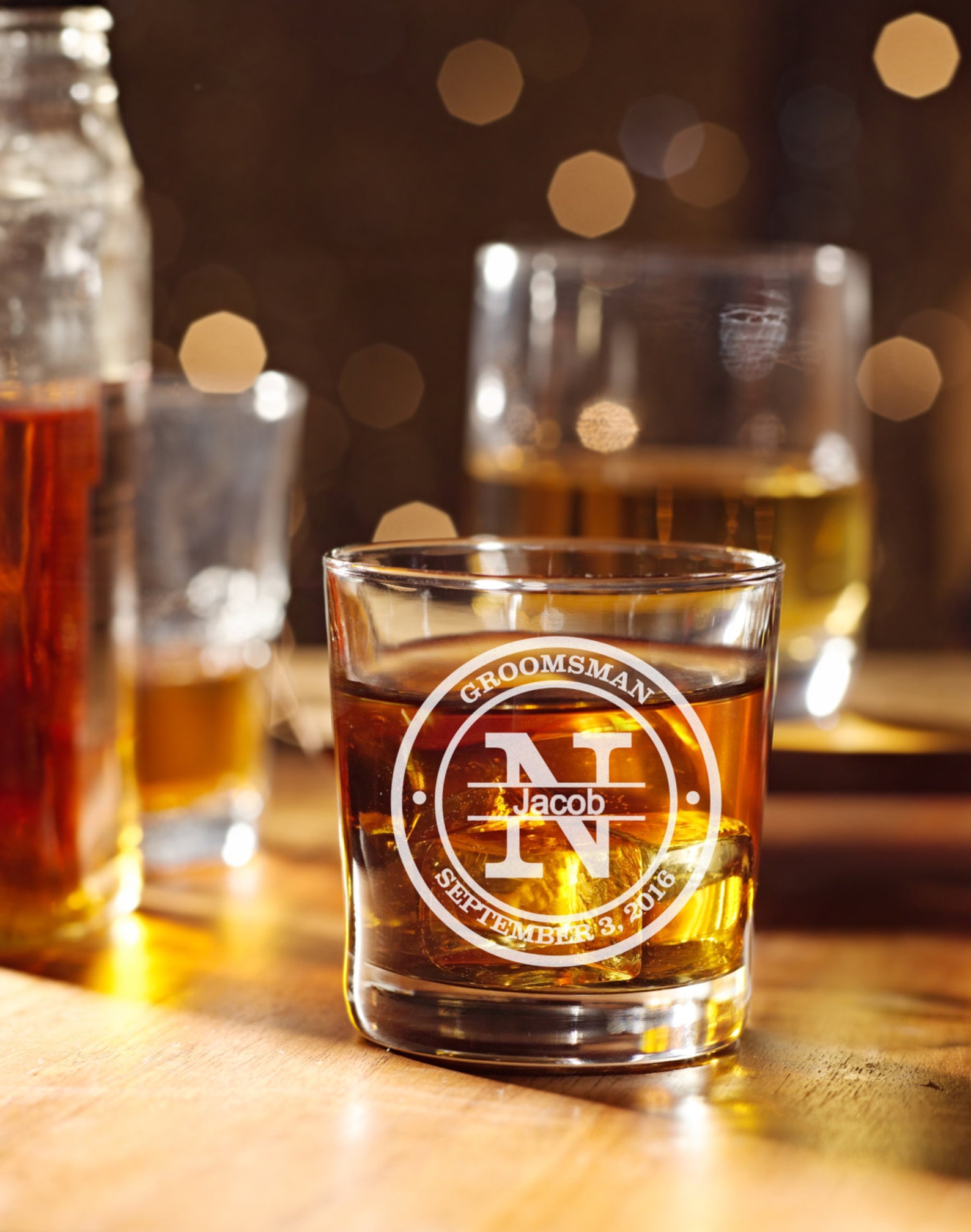 Groomsmen Jager Bomb Glass Personalized Bar Gifts Wedding Etsy