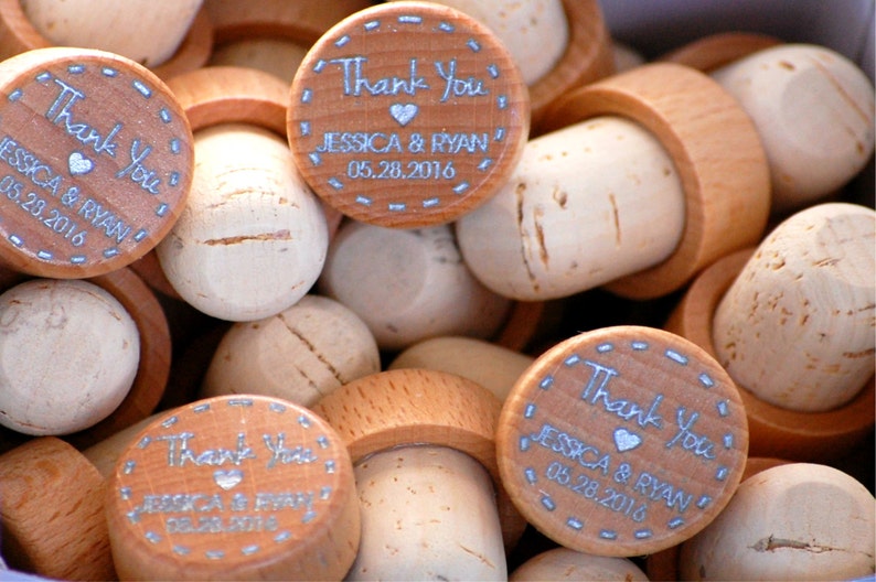 Wine Bottle Stoppers Cork Wedding Favors Bridal Shower Etsy