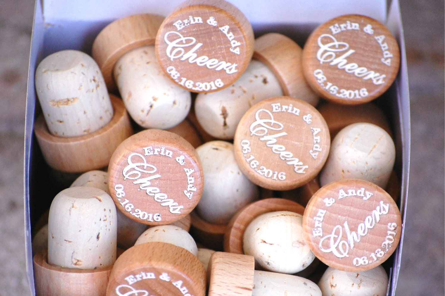 Wedding Favors Personalized Wine Corks Rustic Wedding Favor Etsy