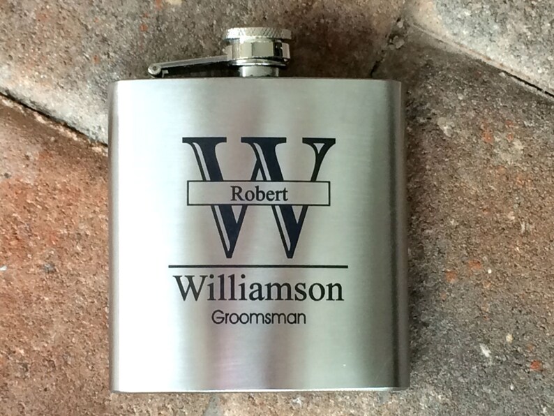 Personalized Gift for Him Engraved Flask Groomsman Gift Etsy