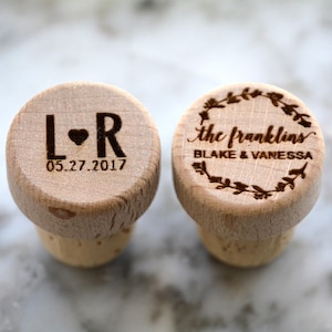 Bulk Personalized Wine Stoppers, Custom Wine Cork Wedding Favors, Engraved Wood Wine Stopper, Customized Wine Cork Wedding Gift