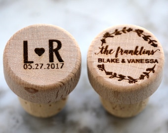Bulk Personalized Wine Stoppers, Custom Wine Cork Wedding Favors, Engraved Wood Wine Stopper, Customized Wine Cork Wedding Gift