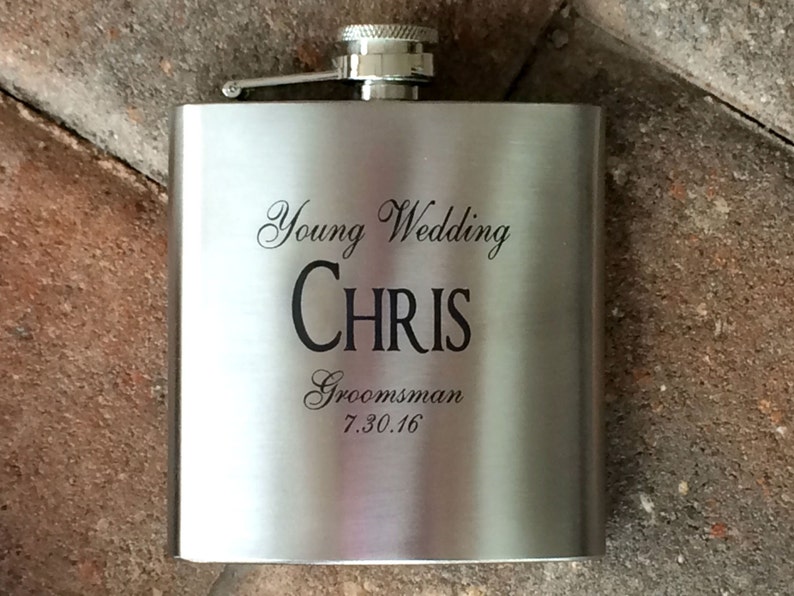 Personalized Gift for Him Engraved Flask Groomsman Gift Etsy