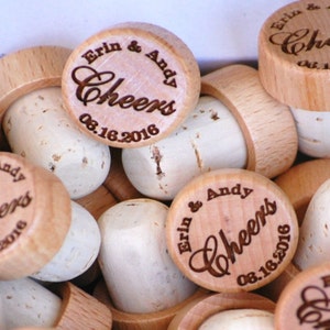 Personalized Wine Cork Wedding Favor, Wedding Guest Gift, Cheers Wedding Favors, Cork Wedding Favor, Custom Wood Cork Wedding Favor,