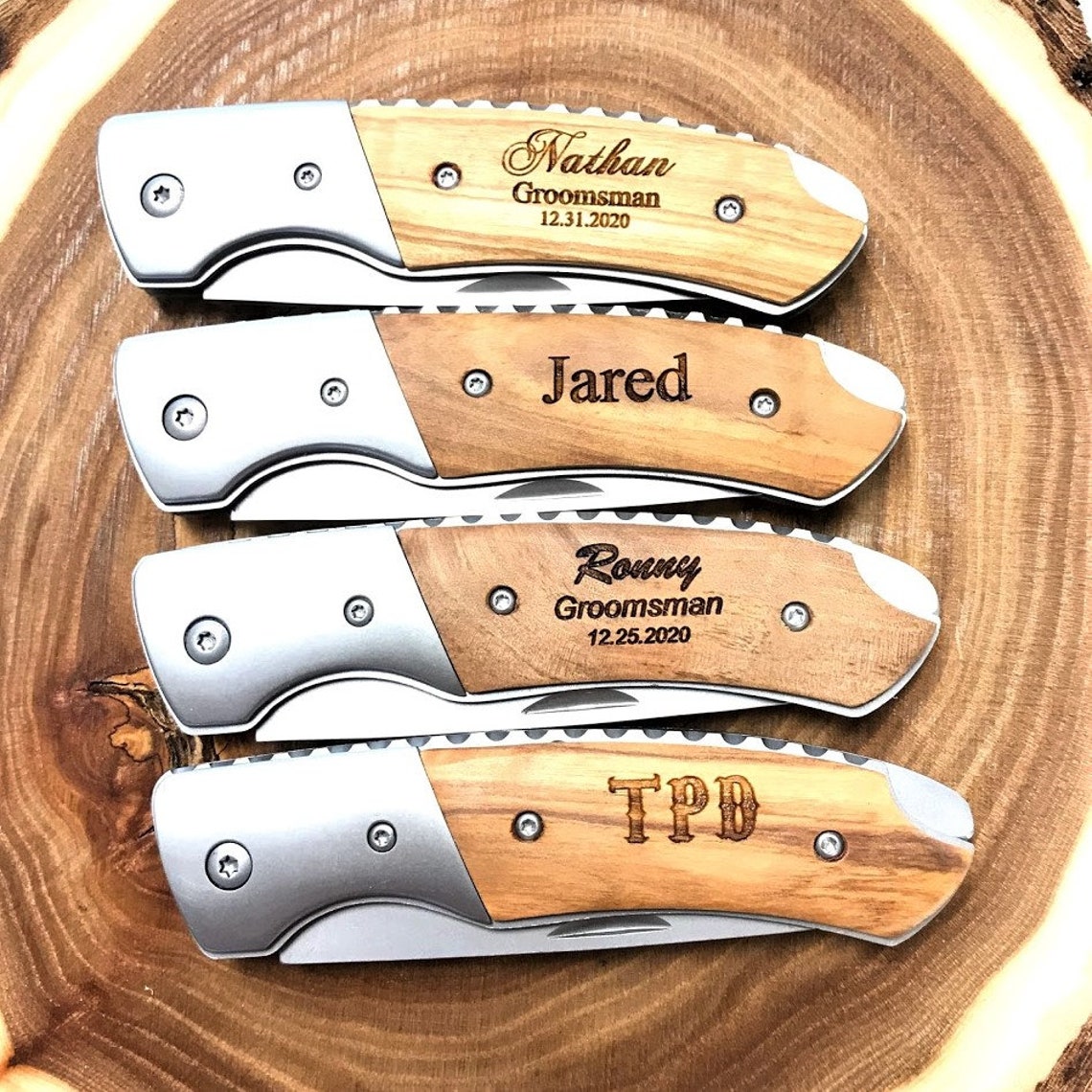 Groomsmen Engraved Pocket Knife Gift Boyfriend I Love You Etsy