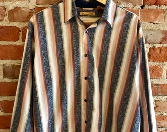 Havanera Men's Long Sleeve Oxford Buttondown,  Lounge Shirt, Dress Shirt, Christmas or Father's Day Gift