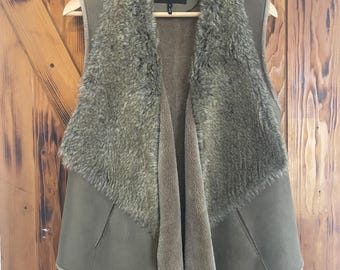 Nic + Zoe Faux Fur Winter Sherpa Vest, Small