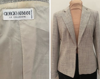 Vintage Giorgio Armani Le Collezioni Silk Blend Ladies Jacket Size 44