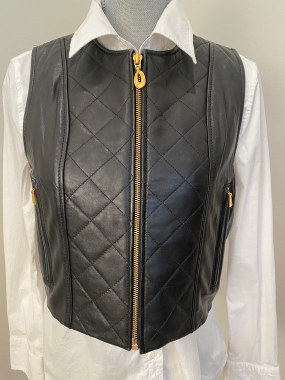 Vintage vintage leather gilet - Gem