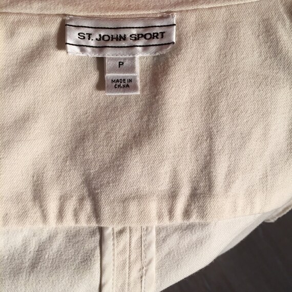 Vintage St John Sport Cotton Duck Unlined Jacket … - image 5