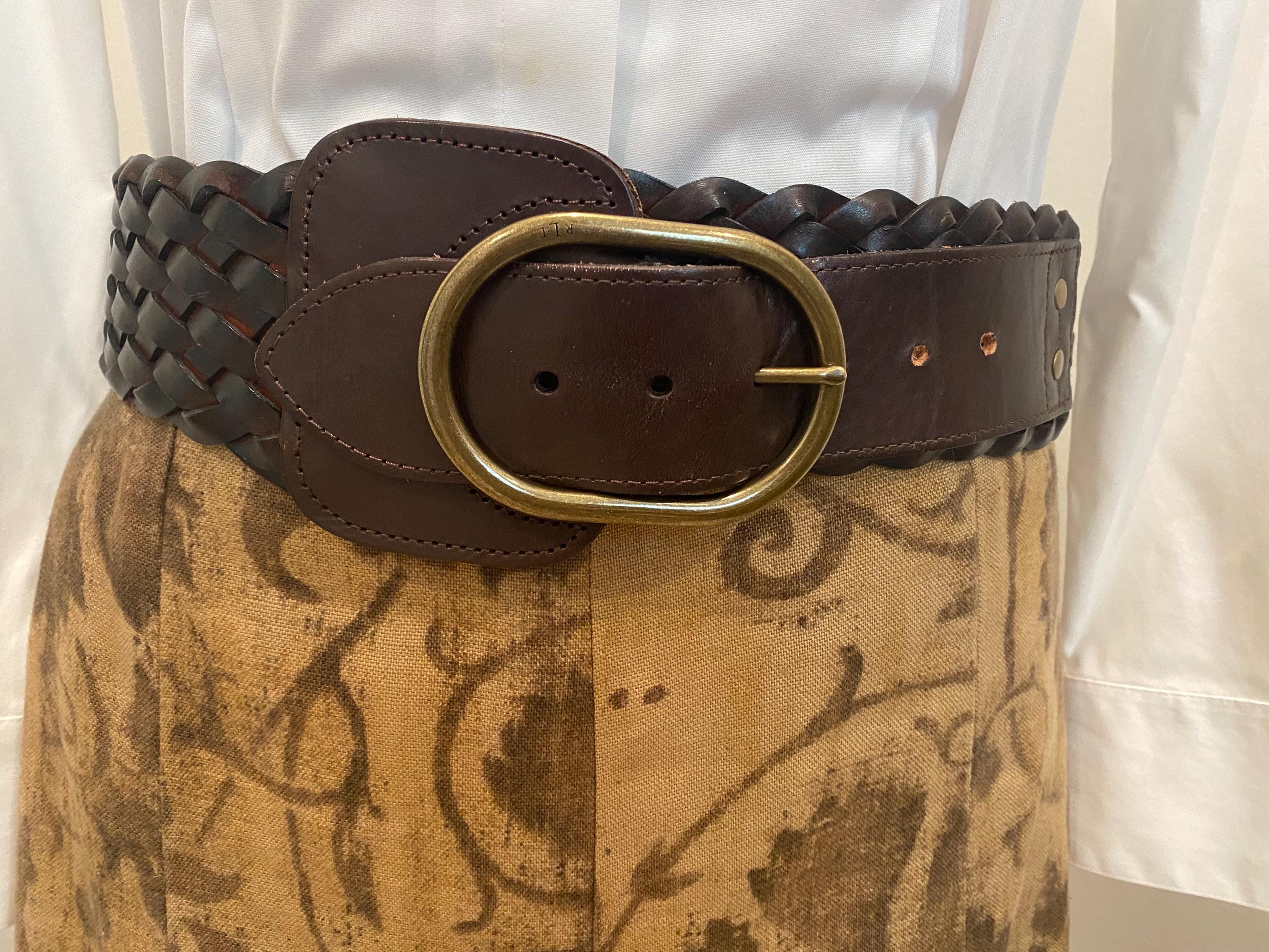 Vtg Ralph Lauren RLL Wide Dark Brown Leather Belt vintage ralph lauren belt products for sale | eBay main image 2