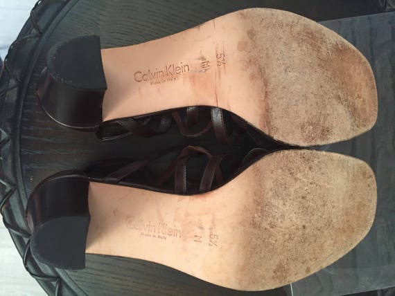 CD Icon Heeled Sandal 80mm Brown Calfskin