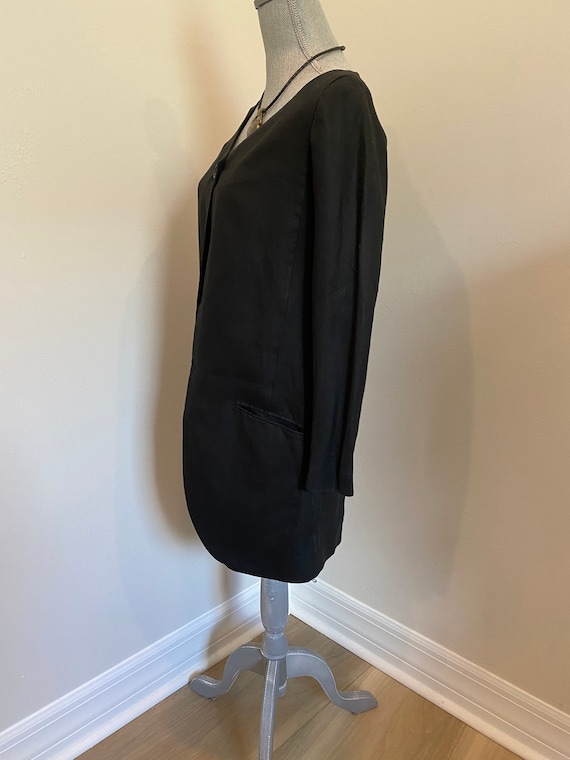 Vintage Donna Karen Black Label Linen Long Tunic … - image 4
