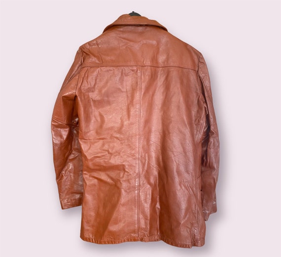 Vintage Men’s Genuine Leather Trenchcoat, Removab… - image 4