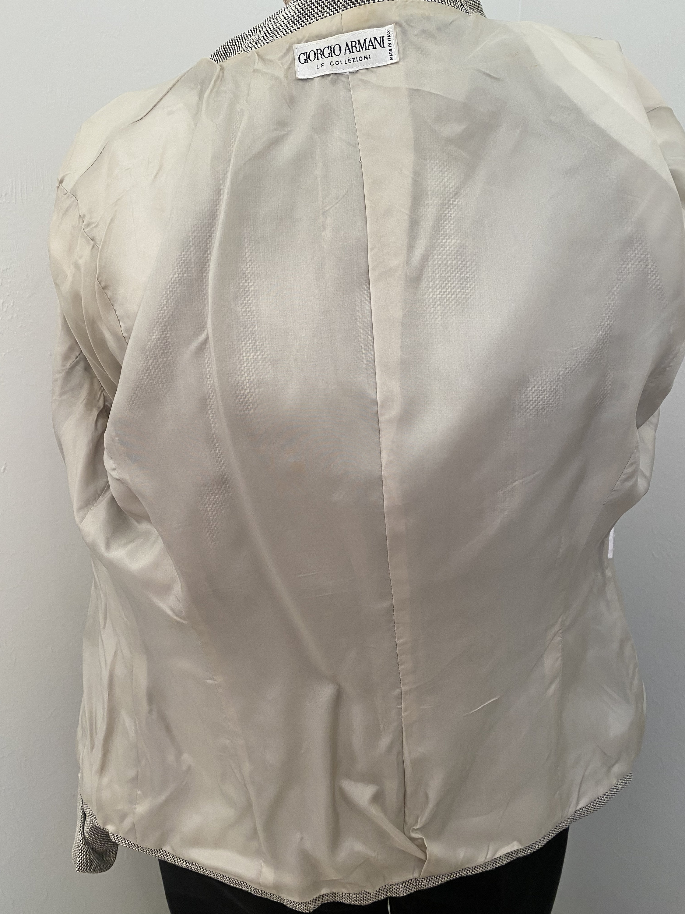 Vintage Giorgio Armani Le Collezioni Silk Blend Ladies Jacket Size 