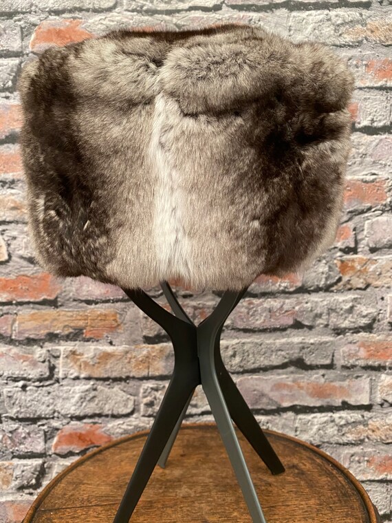 Vintage Cassin Bucket Style Hat Grey/Silver Mink F