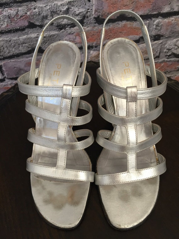 Vintage Petra Firenze Silver Metallic Napa Leather