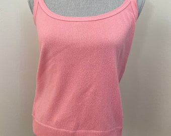 Vintage Aida Barni Pink Cashmere & Silk blend Tank Top.  Size Small