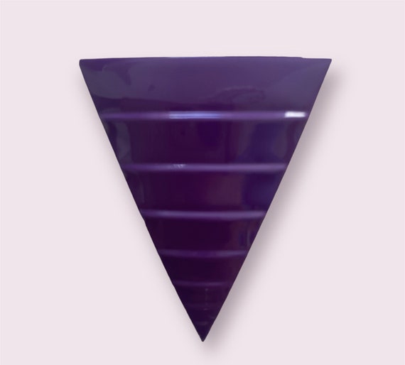 Vintage 1980’s Funky Purple Geometric Triangle En… - image 3