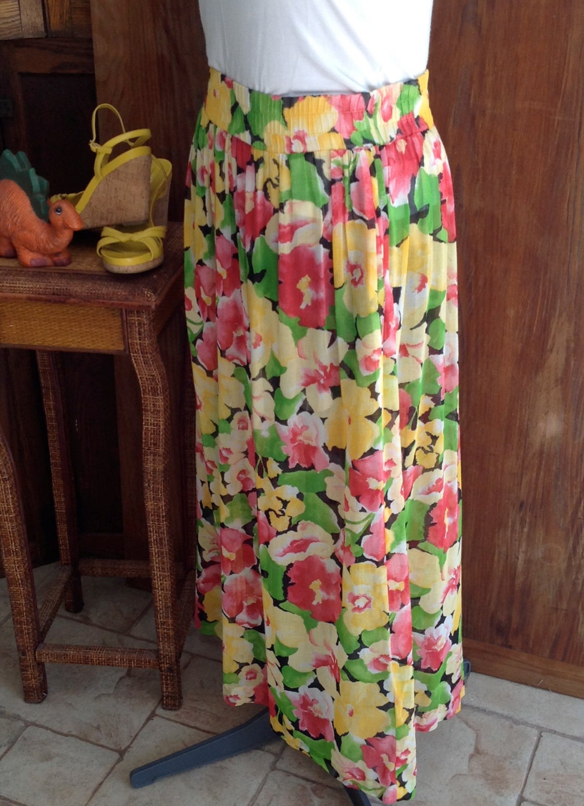 Women's Vintage MONDE Floral Maxi Skirt Made in Germany - Etsy