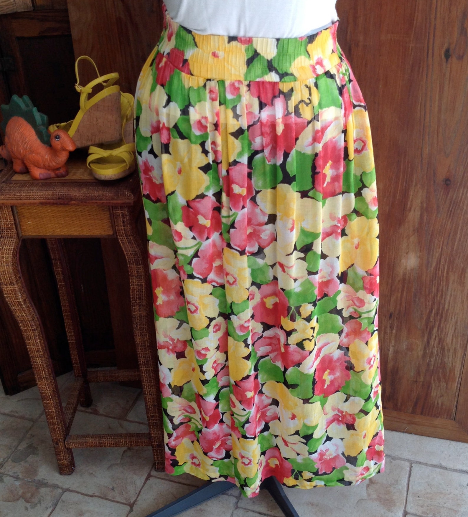 Women's Vintage MONDE Floral Maxi Skirt Made in Germany - Etsy