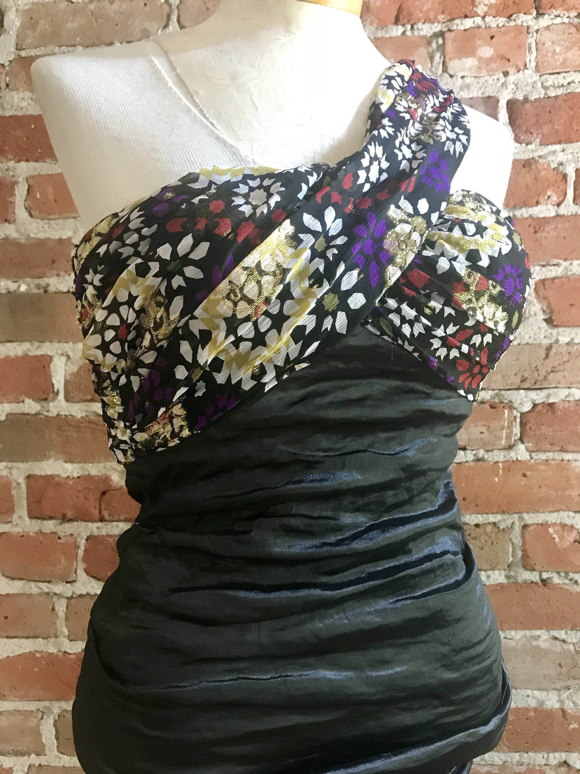 Nicole miller top one shoulder dress