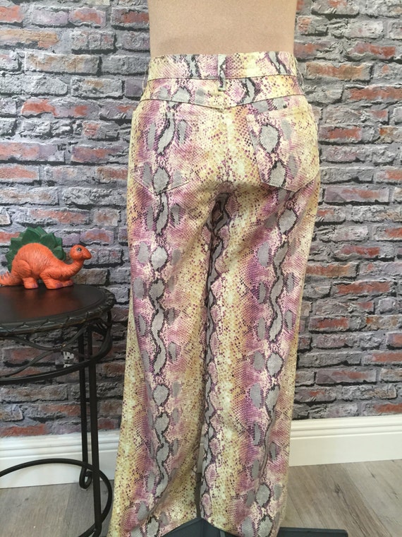 Vintage Emanuel Ungaro Lavender  Python Print Tex… - image 2
