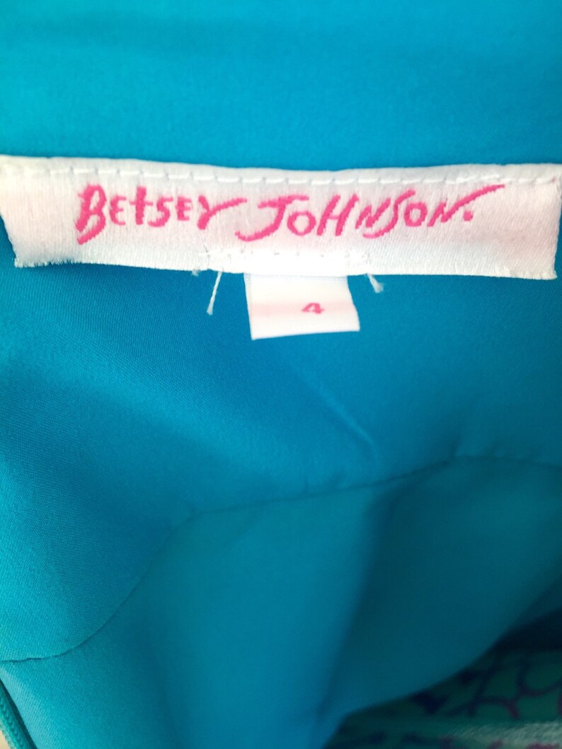 Women's Vintage Betsey Johnson Turqoise Silk Chiffon - Etsy