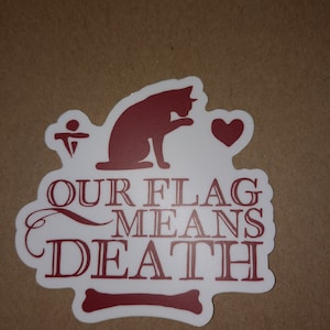 Our Flag Means Death Cat Logo Sticker