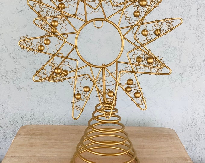Gold Star Christmas Tree Topper Sturdy Christmas Tree Topper Etsy