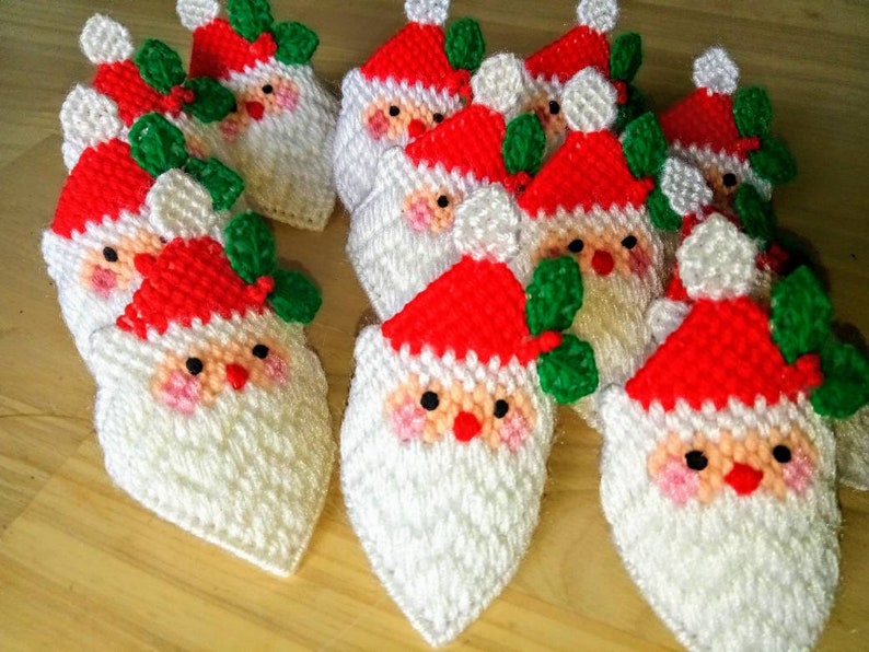 Set of twelve Christmas napkin ringsSanta Clause napkin Etsy