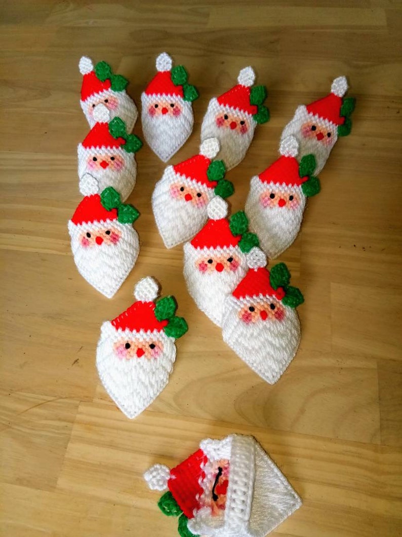 Set of twelve Christmas napkin ringsSanta Clause napkin Etsy