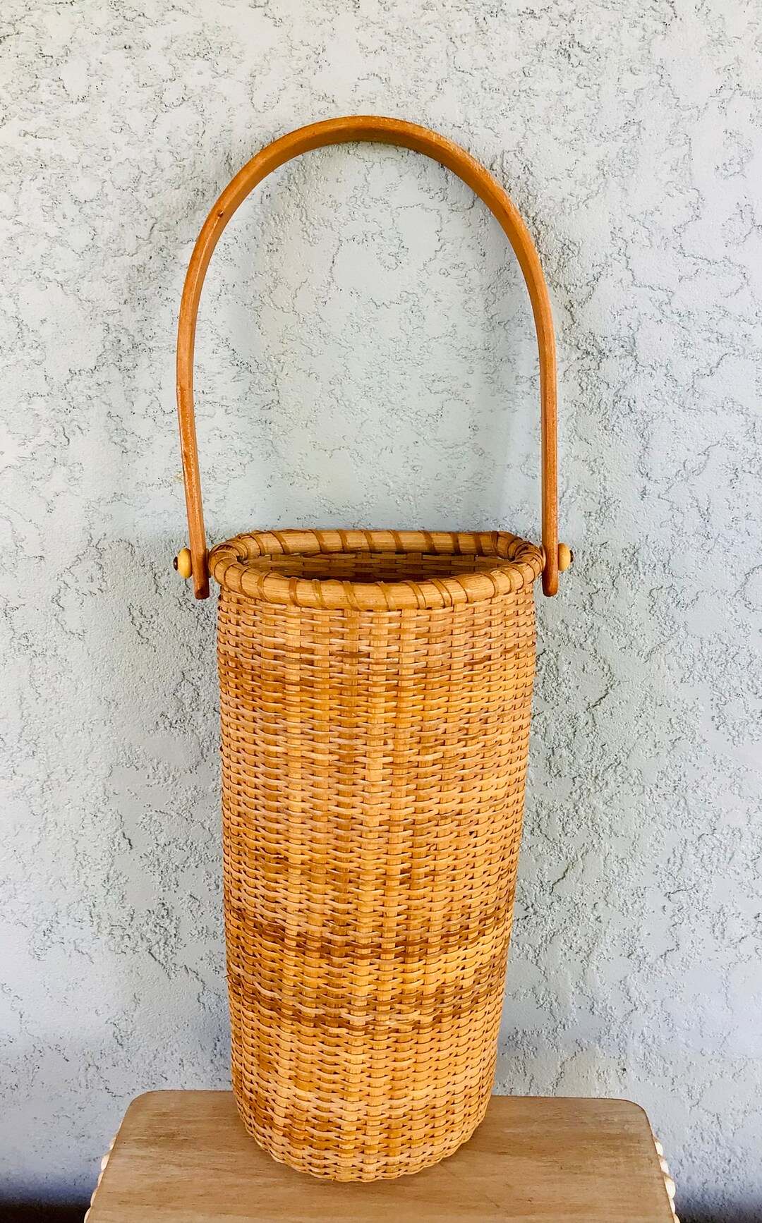 Wicker Door Basket Pocketwicker Wall Pocketcottage Core Etsy