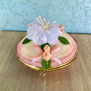 Shell Trinket Box-Shell Ring Box -Beach Ring Box-Wedding Ring Pillow FREE SHIPPING