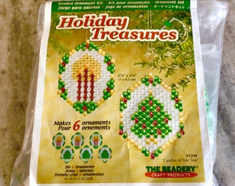 Ornament Bead Kit-Holiday Treasures Six Bead Ornaments Kit-The Beadery Craft Products