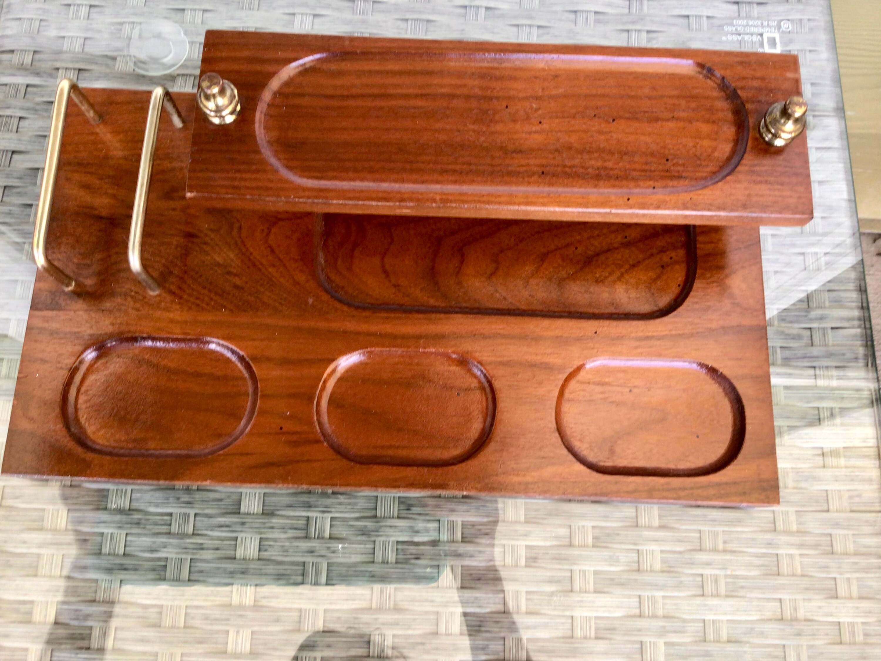 Retro aparcacoches para hombres-aparador de valet tray-1970s | Etsy