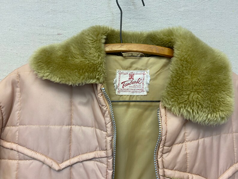 Tan Bark Brand Denver Co Perfect Pinky Beige Puffer Coat With Faux Fur Collar Unisex XL