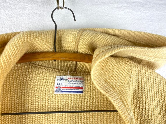 MEDIUM Buttery Ribbed Wool Hooded Cardigan Sweate… - image 8